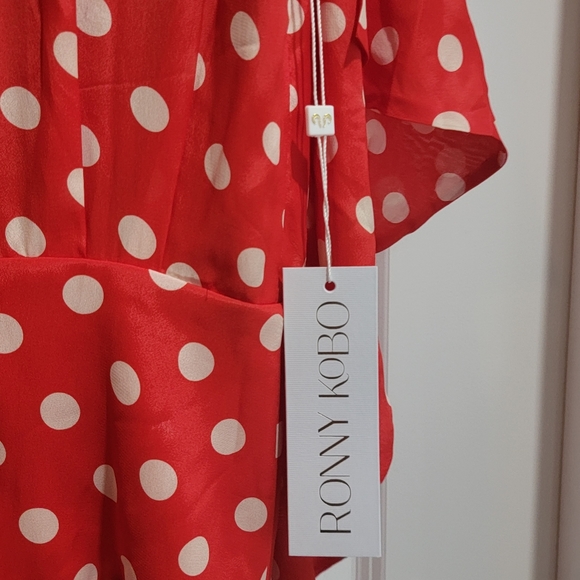 NWT Ronny Kobo Claudia Polka Dot Dress - Picture 9 of 9